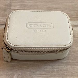 Coach White Leather Triple Pill Case